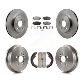 [Front+Rear] 2006 Toyota Camry SE/XLE Premium OE Brake Rotor Drum Kit & Ceramic Pads For Max Braking
