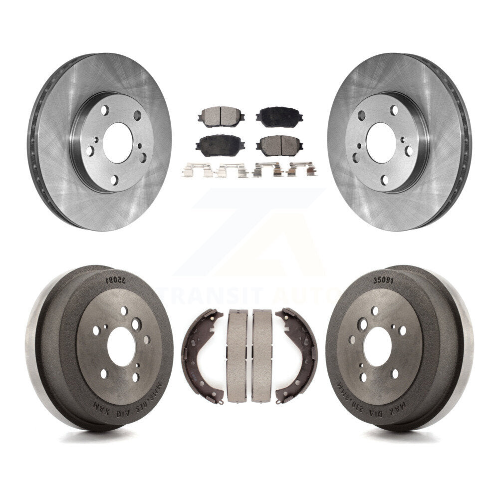 [Front+Rear] 2005 Toyota Camry Base/LE Premium OE Brake Rotor Drum Kit & Ceramic Pads For Max Braking