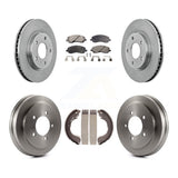 Front Rear Disc Brake Rotors Ceramic Pads And Drum Kit For Dodge Caliber