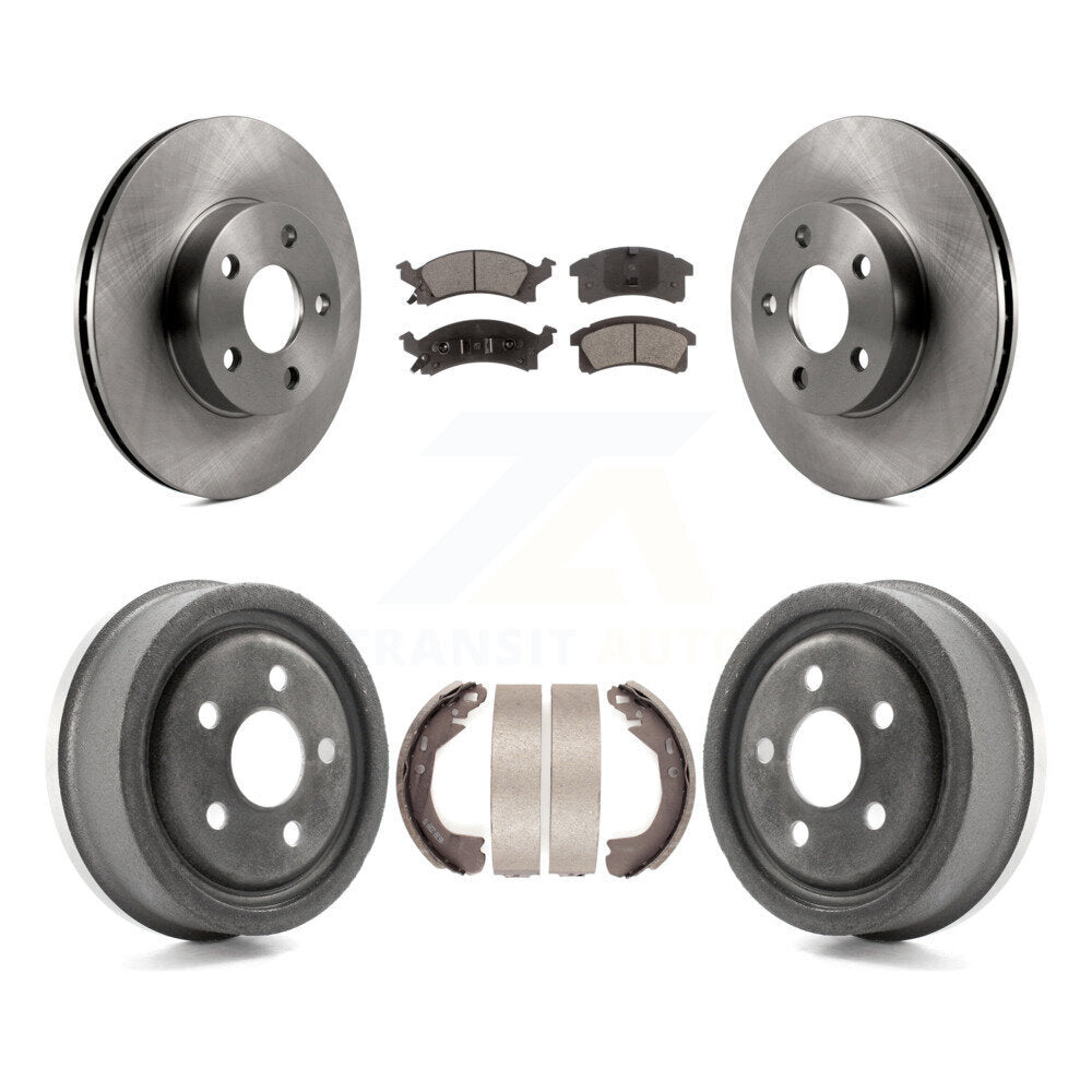 Front Rear Disc Brake Rotors Ceramic Pads And Drum Kit For Chevrolet Beretta