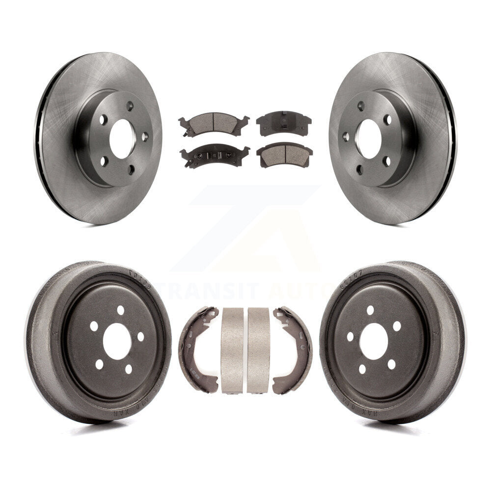 Front Rear Disc Brake Rotors Ceramic Pads And Drum Kit For Chevrolet Cavalier