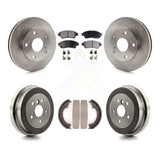 Front Rear Disc Brake Rotors Ceramic Pads And Drum Kit For Toyota Camry 2.2L