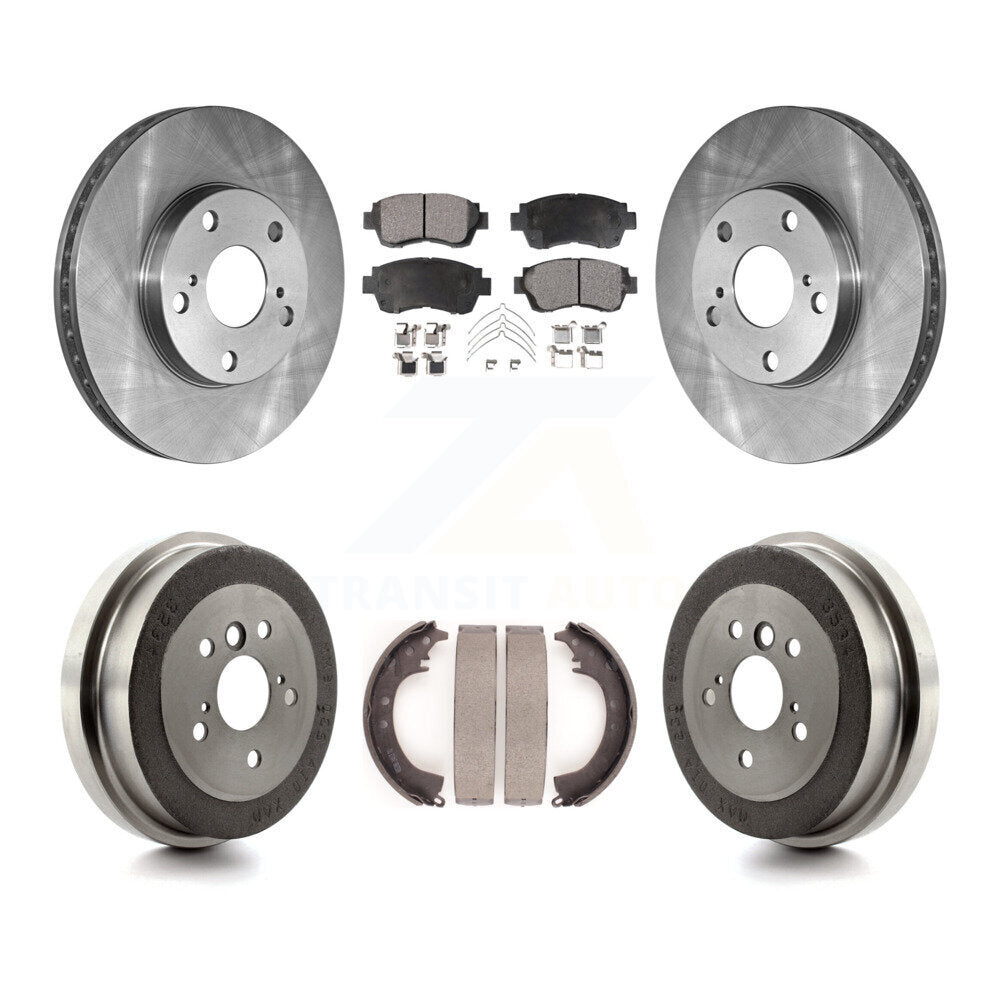 Front Rear Disc Brake Rotors Ceramic Pads And Drum Kit For Toyota Camry