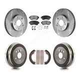 Front Rear Disc Brake Rotors Ceramic Pads And Drum Kit For Toyota Camry
