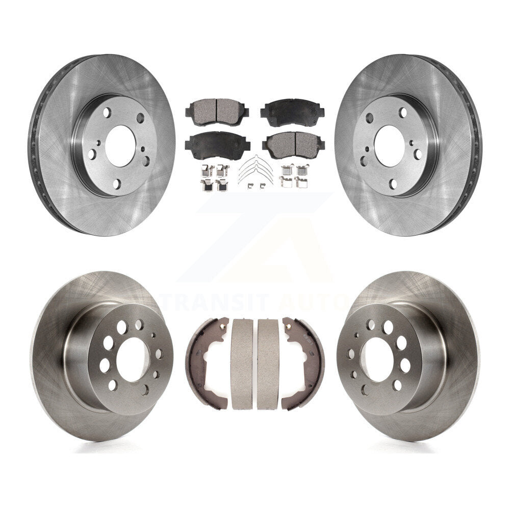 [Front+Rear] 1998-2003 Toyota Sienna Premium OE Brake Rotor Drum Kit & Ceramic Pads For Max Braking