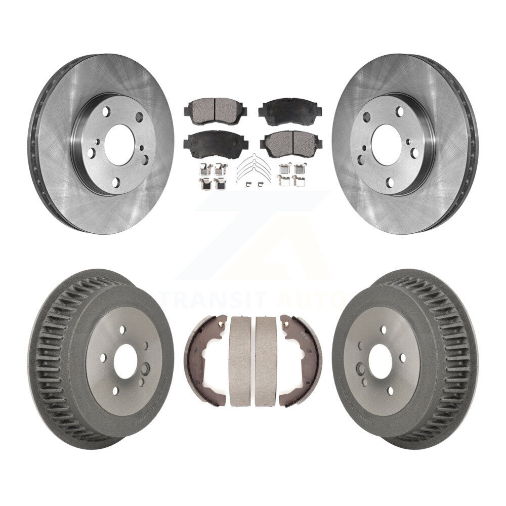 [Front+Rear] 1998-2003 Toyota Sienna Premium OE Brake Rotor Drum Kit & Ceramic Pads For Max Braking
