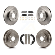 Charger l'image dans la galerie, Front Rear Disc Brake Rotors Ceramic Pads And Drum Kit For Honda Civic