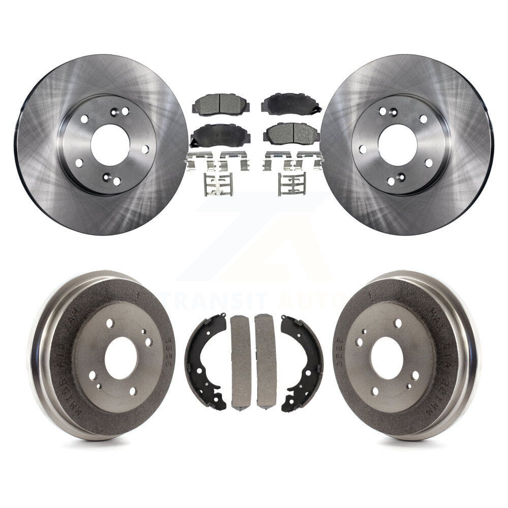 [Front+Rear] 1998-2002 Honda Accord 3.0L Premium OE Brake Rotor Drum Kit & Ceramic Pads For Max Braking