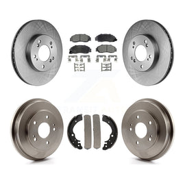 [Front+Rear] 1997-2001 Honda CR-V Premium OE Brake Rotor Drum Kit & Ceramic Pads For Max Braking