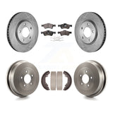 Front Rear Brake Rotor Ceramic Pad & Drum Kit For Dodge Caravan Grand Chrysler
