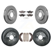 Charger l&#39;image dans la galerie, Front Rear Brake Rotor Ceramic Pad &amp; Drum Kit For Dodge Caravan Chrysler Voyager