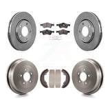 Front Rear Brake Rotor Ceramic Pad & Drum Kit For Dodge Caravan Chrysler Voyager