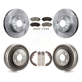[Front+Rear] 2002 Jeep Liberty Premium OE Brake Rotor Drum Kit & Ceramic Pads For Max Braking