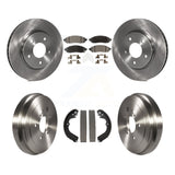 Front Rear Disc Brake Rotor Ceramic Pad Drum Kit For Nissan NV200 Chevrolet City