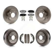 Charger l'image dans la galerie, [Front+Rear] 2003-2005 Hyundai Accent Premium OE Brake Rotor Drum Kit &amp; Ceramic Pads For Max Braking
