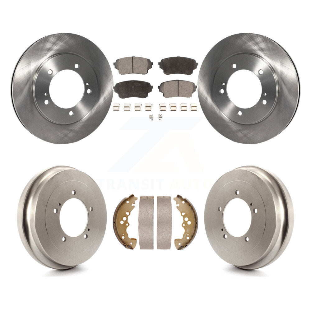 Front Rear Disc Brake Rotors Ceramic Pads And Drum Kit For Suzuki XL-7