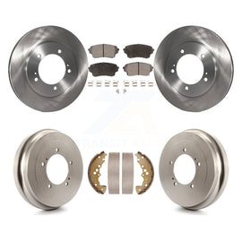 Front Rear Disc Brake Rotors Ceramic Pads And Drum Kit For Suzuki XL-7