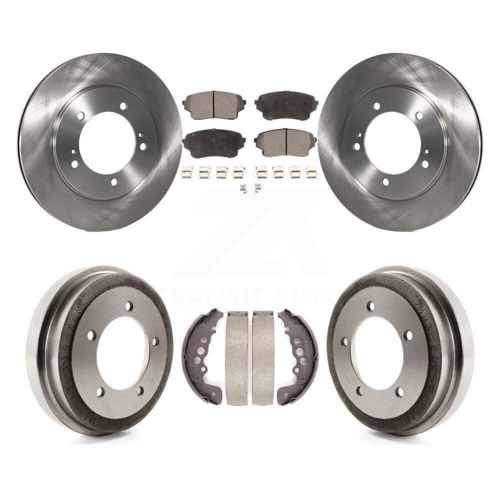 Front Rear Disc Brake Rotors Ceramic Pads And Drum Kit For Suzuki Grand Vitara