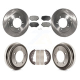 Front Rear Disc Brake Rotors Ceramic Pads And Drum Kit For Suzuki Grand Vitara