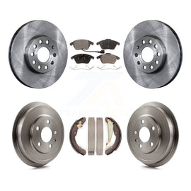 Front Rear Disc Brake Rotor Ceramic Pad And Drum Kit For Volkswagen Jetta Beetle