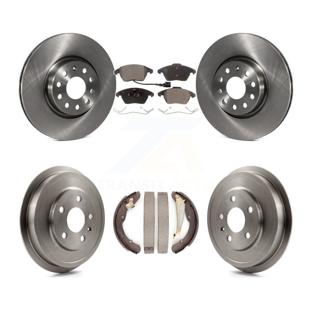 Front Rear Disc Brake Rotor Ceramic Pad And Drum Kit For Volkswagen Jetta Beetle