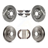 Front Rear Disc Brake Rotors Ceramic Pads And Drum Kit For Volkswagen Jetta