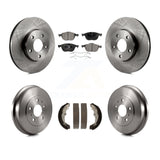 Front Rear Disc Brake Rotors Ceramic Pads And Drum Kit For Ford Focus