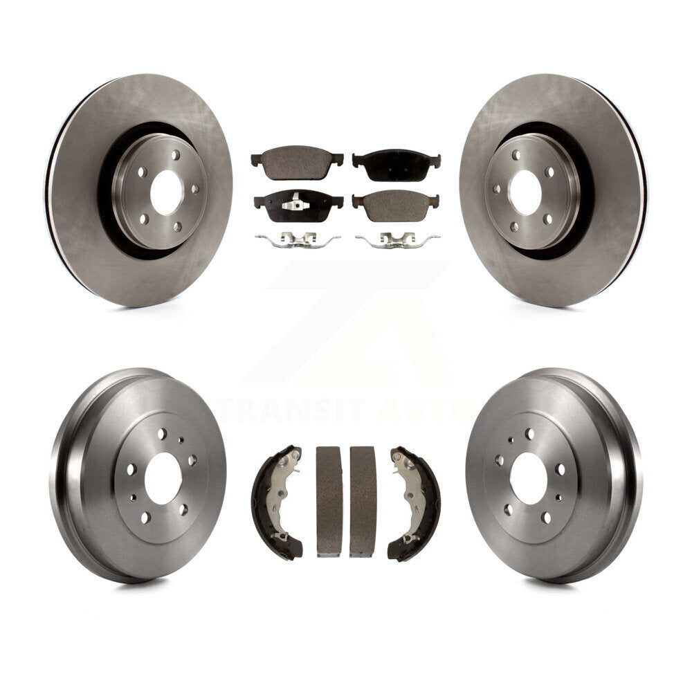 Front Rear Disc Brake Rotors Ceramic Pads And Drum Kit For Ford Focus ST