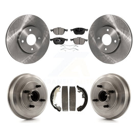 Front Rear Disc Brake Rotors Ceramic Pads And Drum Kit For Ford Focus