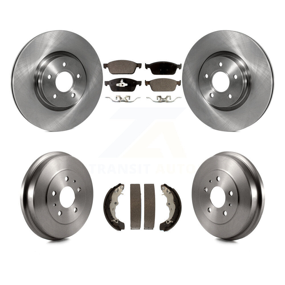 Front Rear Disc Brake Rotors Ceramic Pads And Drum Kit For Ford Focus ST