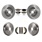 Front Rear Disc Brake Rotors Ceramic Pads And Drum Kit For Ford Focus ST