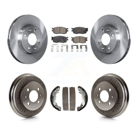 Front Rear Brake Rotor Ceramic Pad Drum Kit For Hyundai Accent Sedan To 09 30 05