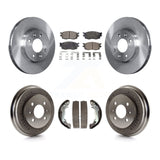 Front Rear Brake Rotor Ceramic Pad Drum Kit For Hyundai Accent Sedan To 09 30 05