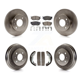 [Front+Rear] 2006 Hyundai Accent Hatchback Premium OE Brake Rotor Drum Kit & Ceramic Pads For Max Braking