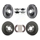 Front Rear Disc Brake Rotor Ceramic Pad & Drum Kit For Ford Escape Mazda Tribute