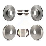 Front Rear Disc Brake Rotor Ceramic Pad Drum Kit For Ford Escape Mercury Mariner