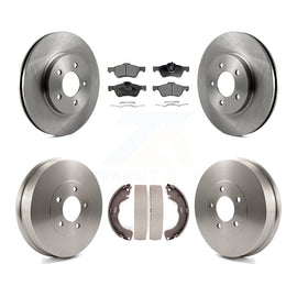 [Front+Rear] 2008 Mazda Tribute Premium OE Brake Rotor Drum Kit & Ceramic Pads For Max Braking