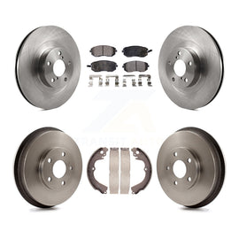 Front Rear Disc Brake Rotor Ceramic Pad And Drum Kit For Subaru Forester Impreza