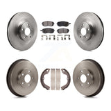Front Rear Disc Brake Rotor Ceramic Pad And Drum Kit For Subaru Forester Impreza
