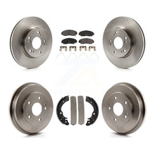 Charger l'image dans la galerie, Front Rear Disc Brake Rotors Ceramic Pads And Drum Kit For Honda Civic