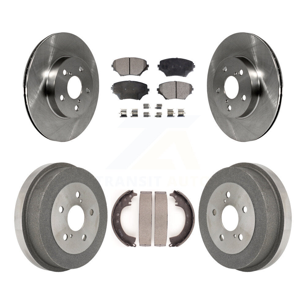 Front Rear Disc Brake Rotors Ceramic Pads And Drum Kit For Toyota RAV4