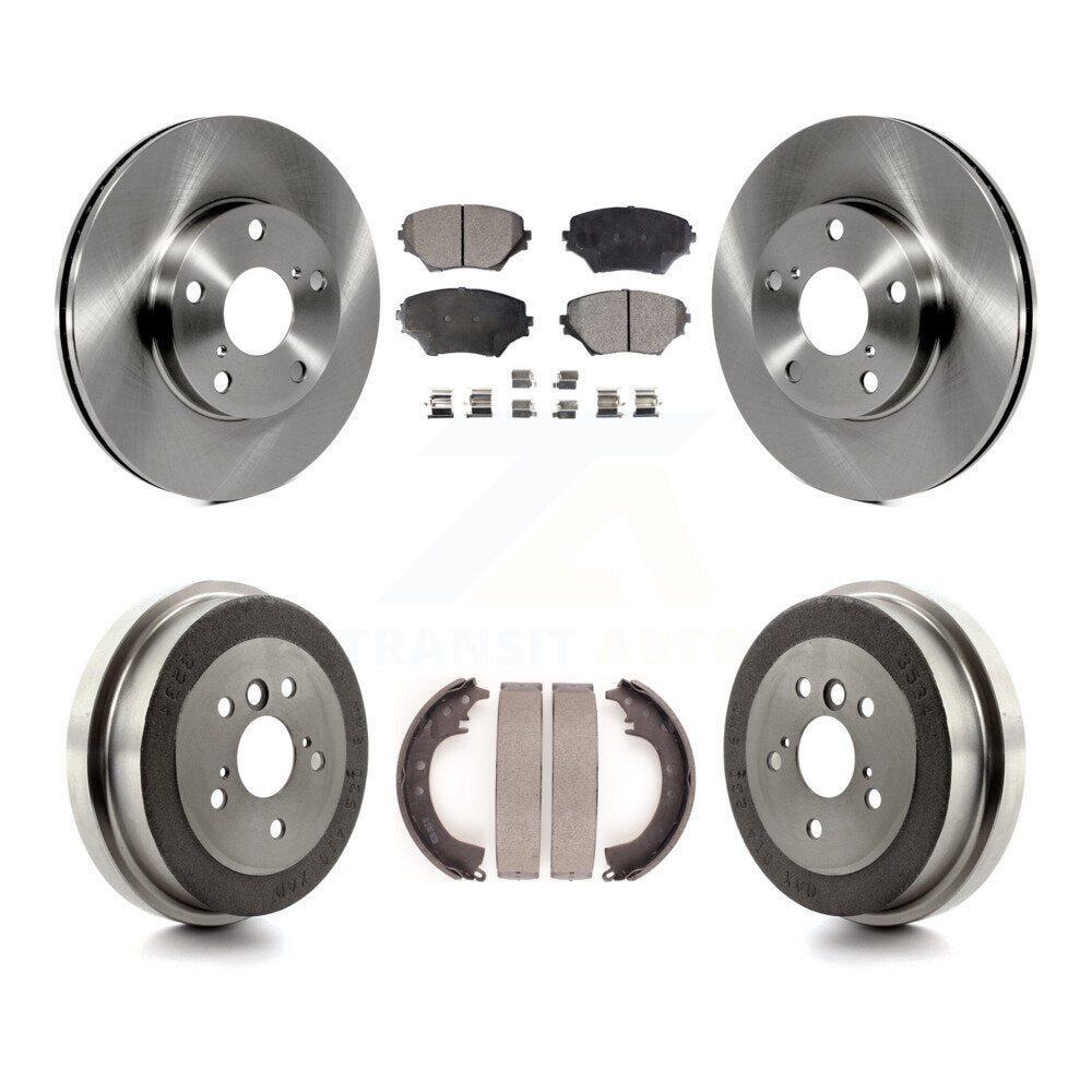 [Front+Rear] 01-02 Toyota RAV4 GAS engine Premium OE Brake Rotor Drum Kit & Ceramic Pads For Max Braking