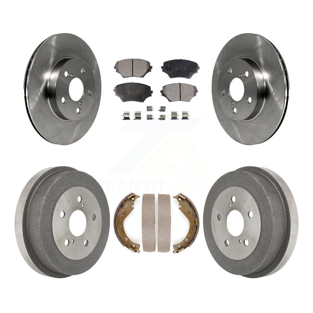 Front Rear Disc Brake Rotors Ceramic Pads And Drum Kit For Toyota RAV4