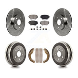 Front Rear Disc Brake Rotors Ceramic Pads And Drum Kit For Toyota RAV4