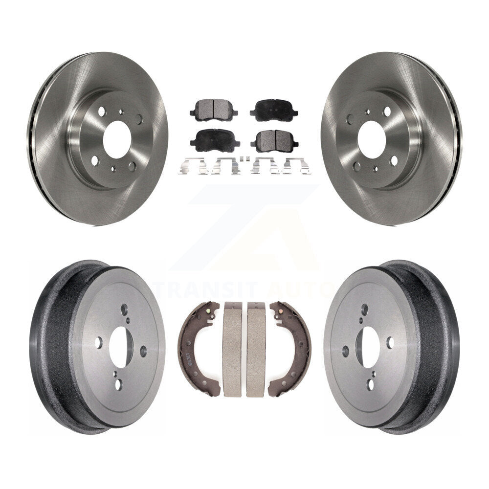 [Front+Rear] 2002 Toyota Corolla From 04 02 Premium OE Brake Rotor Drum Kit & Ceramic Pads For Max Braking