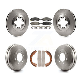Front Rear Brake Rotors Ceramic Pad & Drum Kit For Chevrolet Colorado GMC Canyon