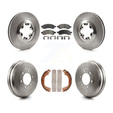 Front Rear Brake Rotors Ceramic Pad & Drum Kit For Chevrolet Colorado GMC Canyon