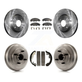 Front Rear Disc Brake Rotors Ceramic Pads And Drum Kit For Ford Focus