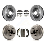 Front Rear Disc Brake Rotors Ceramic Pads And Drum Kit For Ford Focus