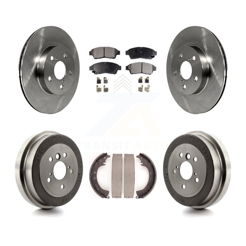 [Front+Rear] 1996-2000 Toyota RAV4 Premium OE Brake Rotor Drum Kit & Ceramic Pads For Max Braking